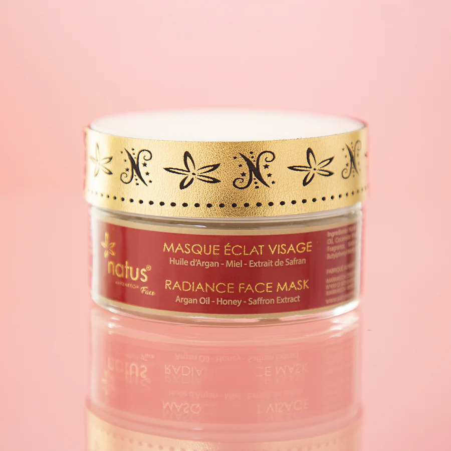 Masque Visage Éclat Huile d'Argan - Miel - Extrait de Safran