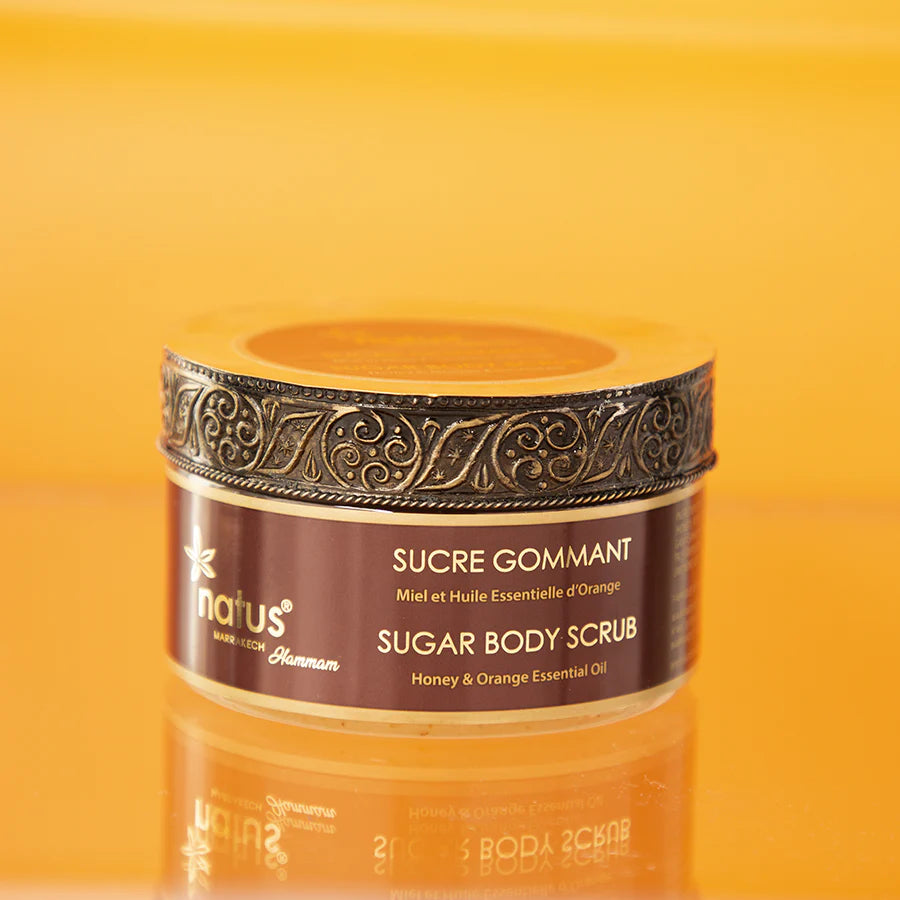 Sucre exfoliant Miel &amp; Huile essentielle d'orange