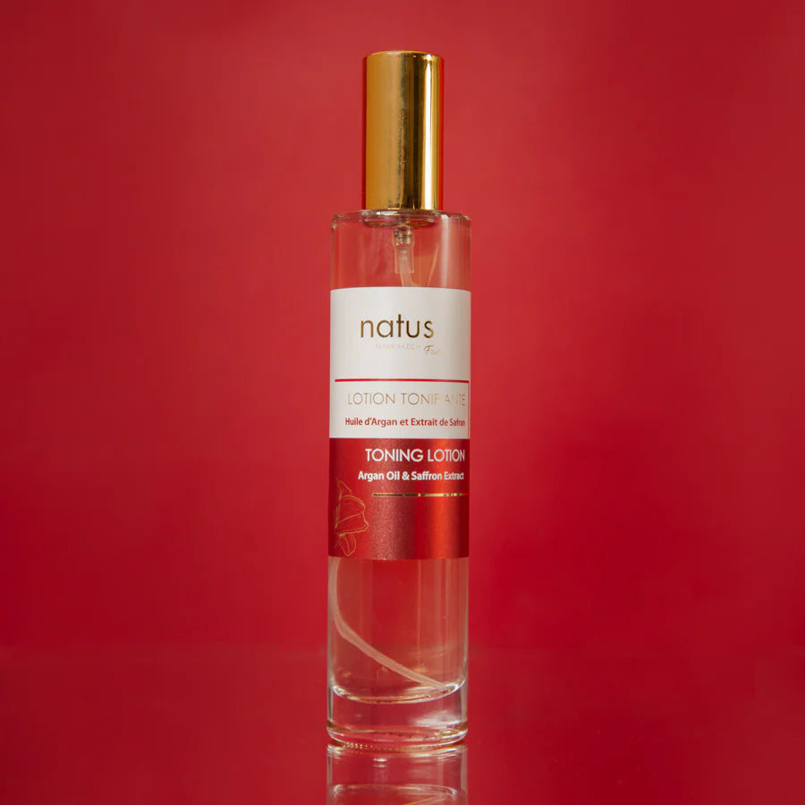 Lotion tonique à l'huile d'argan et au safran