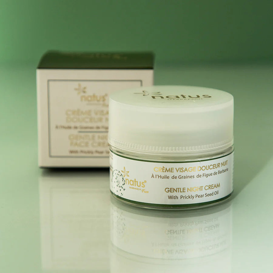 Crème de nuit douce pour le visage à l'huile de pépins de figue de barbarie